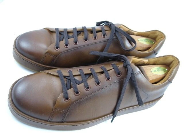 Allen Edmonds "BARNES" Lace-Up Leather Dress Sneakers 11 D Coffee WORN ONCE(585N - Image 4 of 4