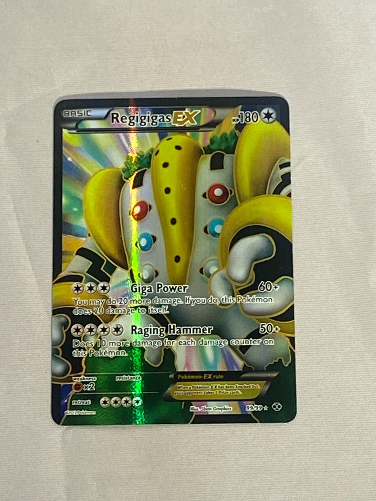 Pokemon Regigigas EX Full Art Next Destinies 99/99