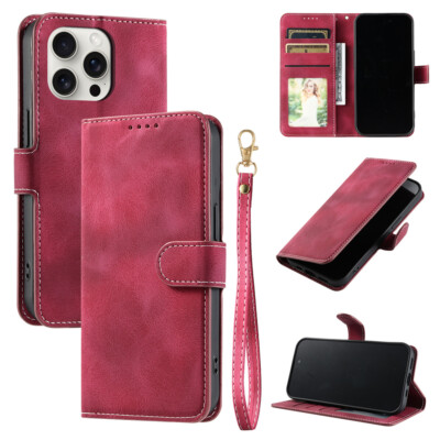 For iPhone 16 15 14 13 12 11 Pro Max XS XR 8 Plus Flip Leather Case Wallet Cover