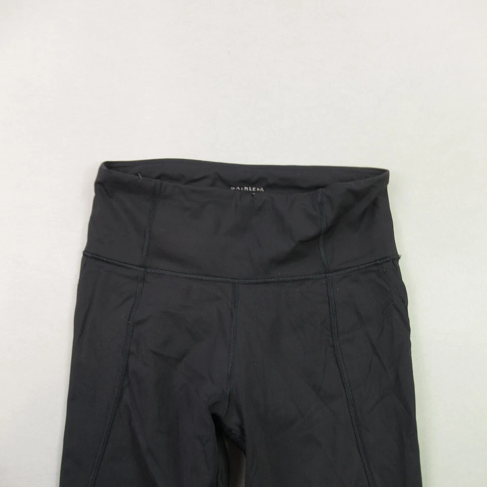 Athleta Leggings Womens Small Tapered Leg Stretch Lightweight Black Gym - Image 2 of 4