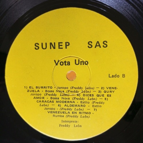 Orquesta Galantes De Venezuela Freddy Leon – Vota Uno Vinyl LP Latin Folk Joropo - 第 4/4 張圖片