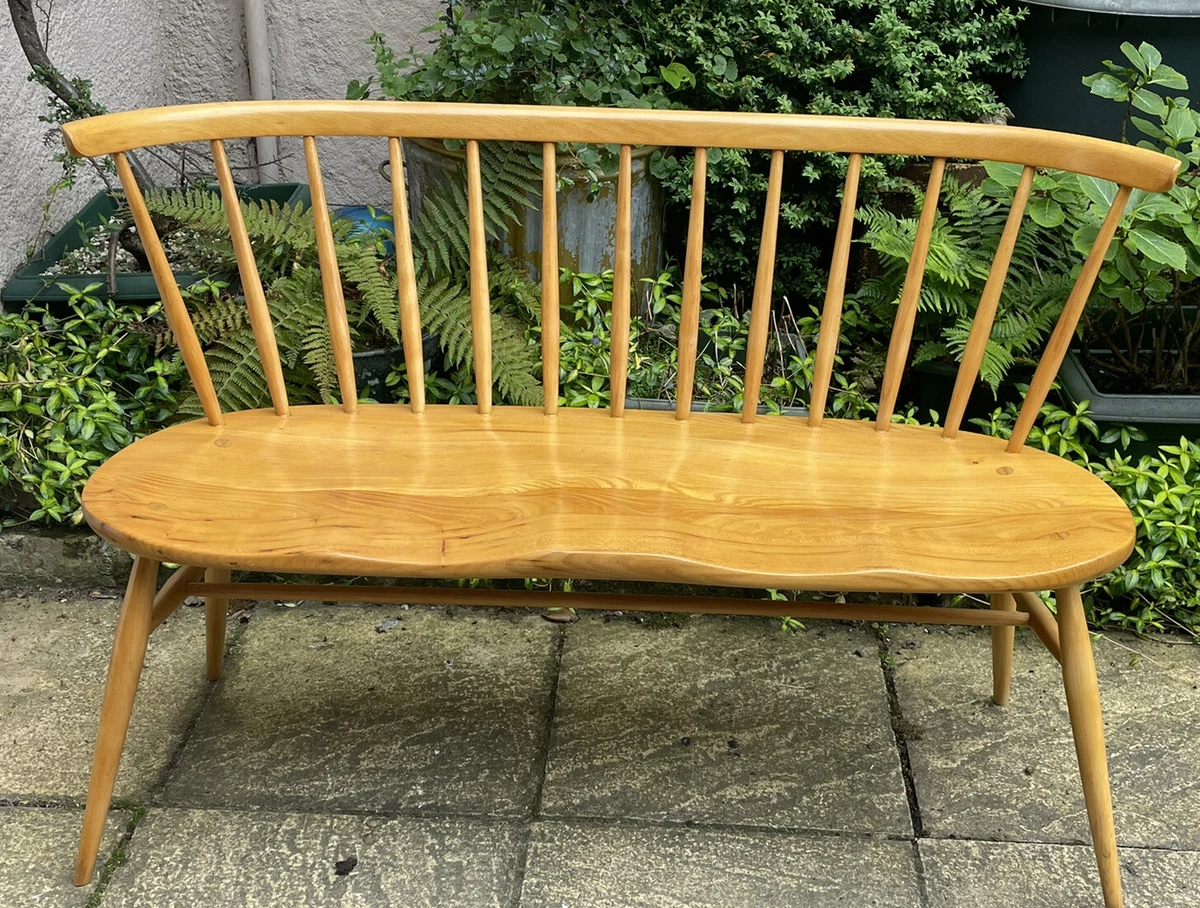 VERY RARE EARLY ERCOL LOVESEAT BENCH SELDOM SEEN WE DELIVER eBay