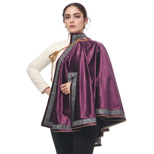 Medieval Cape Shawl Half Shoulder Cloak LARP Warrior Cape Halloween - 第 29/31 張圖片