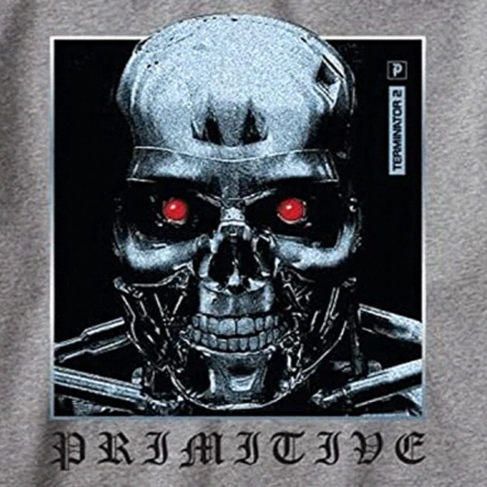 Primitive Terminator 2 Judgement Day Machine Hoodie Men's Heather Grey - NWT - Image 3 of 3