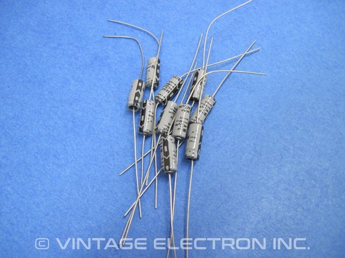 (10) IC (Illinois Capacitor / CDE) Axial Electrolytic Capacitors: 10uF 20% 35V - Picture 3 of 9