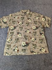 Newport Blue Island Brand Mens Short Sleeve Button Shirt Hawaiian Planes XL 17.5