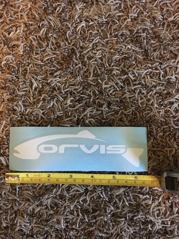 Orvis Fly Fishing Sticker White Fish Decal Approx 6.5"