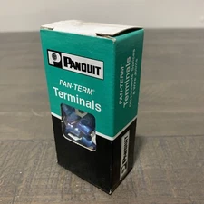 100 PACK - PANDUIT PN14-8F-C Nylon Insulated Stud 8 | Fork Terminal 18-14 Awg