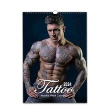 Hot Tattoo Hunks full photo calendar 2027/28 personalised Choose Start