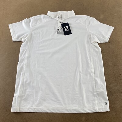 Solo Golf Co Men's Size Small White Short Sleeve Polo Shirt NWT
