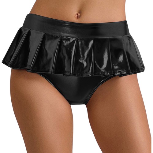 Women’s Flirty Metallic Pleated Festival Ultra Mini Rave Nightclub Hot Skirt - 第 34/78 張圖片