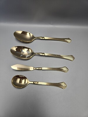 Reed & Barton Flatware Golden Rosewell Pattern Set of 4 Serving Pieces