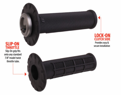 ODI SURRON RAWRR TALARIA UNIVERSAL HALF WAFFLE LOCK ON GRIPS BLACK/SILVER