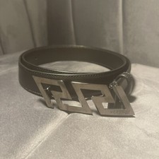 Versace Men’s Belt Silver & Black