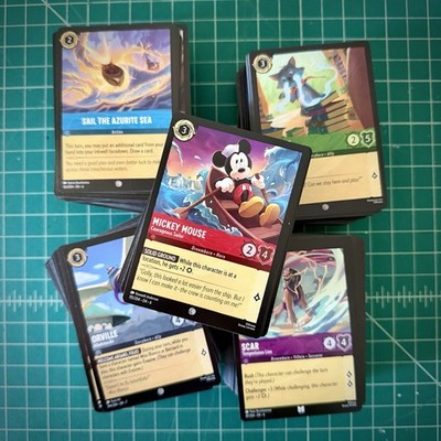 Disney Lorcana TCG Bulk Lot 500 Cards All Sets Chapter 1-12 + 10 FREE foils
