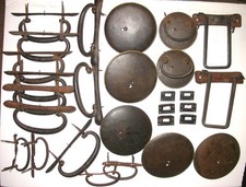 ANTIQUE LOCKS & HARDWARE FROM OLD HANDMADE DRESSER VERY OLD 18TH/19TH CENTURY?