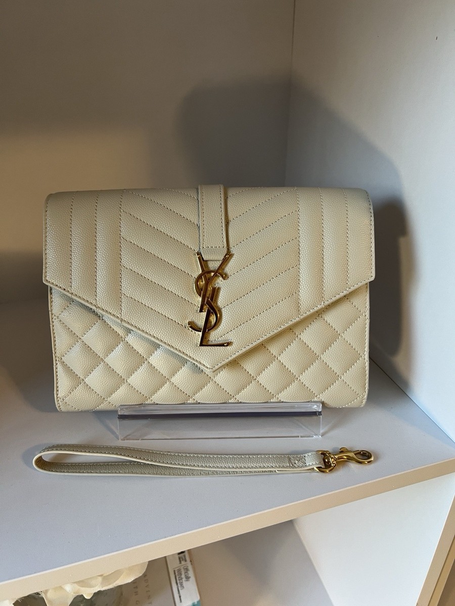 Envelope Bag Ysl Monogram Clutch Wristlet YSL Saint Laurent
