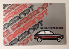Ford Fiesta Supersport 1300 Mk1 1980-1981 UK Market Foldout Sales Brochure