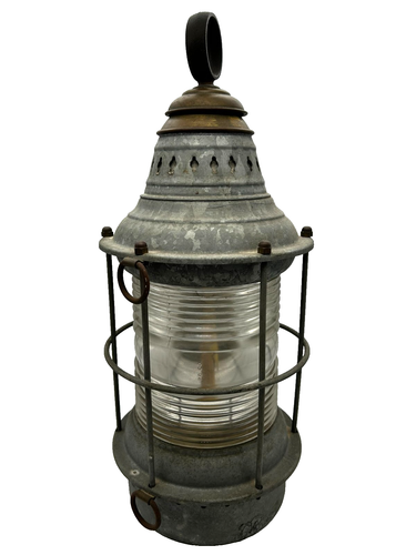 Antique Original Maritime Ship Light Lantern Kerosene Lamp Nautical Decor - Picture 2 of 20