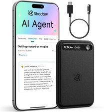 TicNote Lite AI Voice Recorder, AI Note Taking Device w/Instant Transcribe & Sum