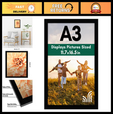 A3 Picture Frame with Shatter-Resistant Glass - 11.7x16.5 Wall Display Frame - B