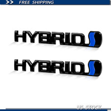 2 Pcs Black Hybrid Emblem 3d Metal Adhesive Badge Rear Tailgate Letters 2 Pcs Black Hybrid Emblem 3d Metal Adhesive Badge Rear Tailgate Letters