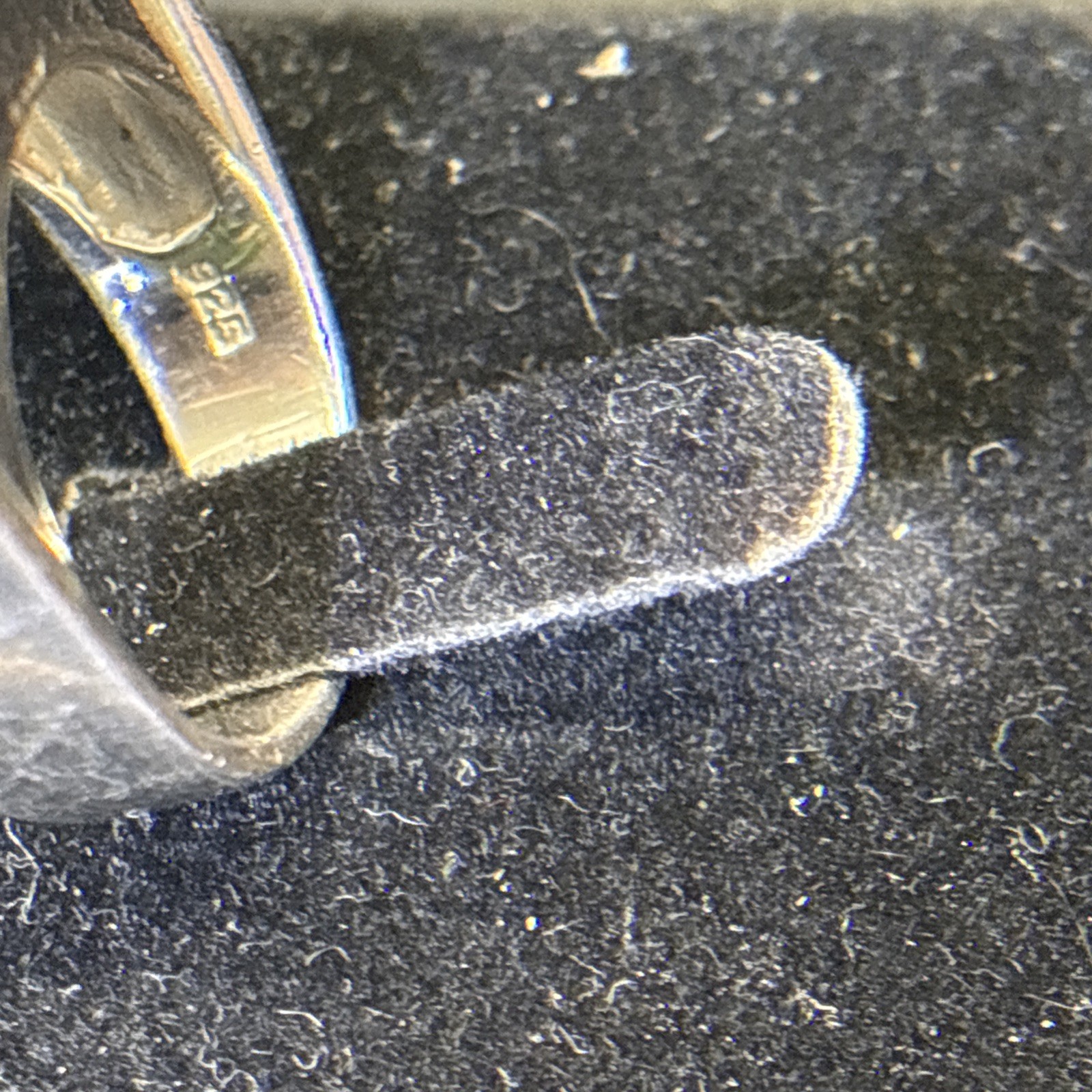 Solid silver ring with large rectangular clear st… - image 6