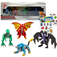 Action Figures 4 Pack - Bundle with 4 Dragon Collector Figurines Plus Tempora...