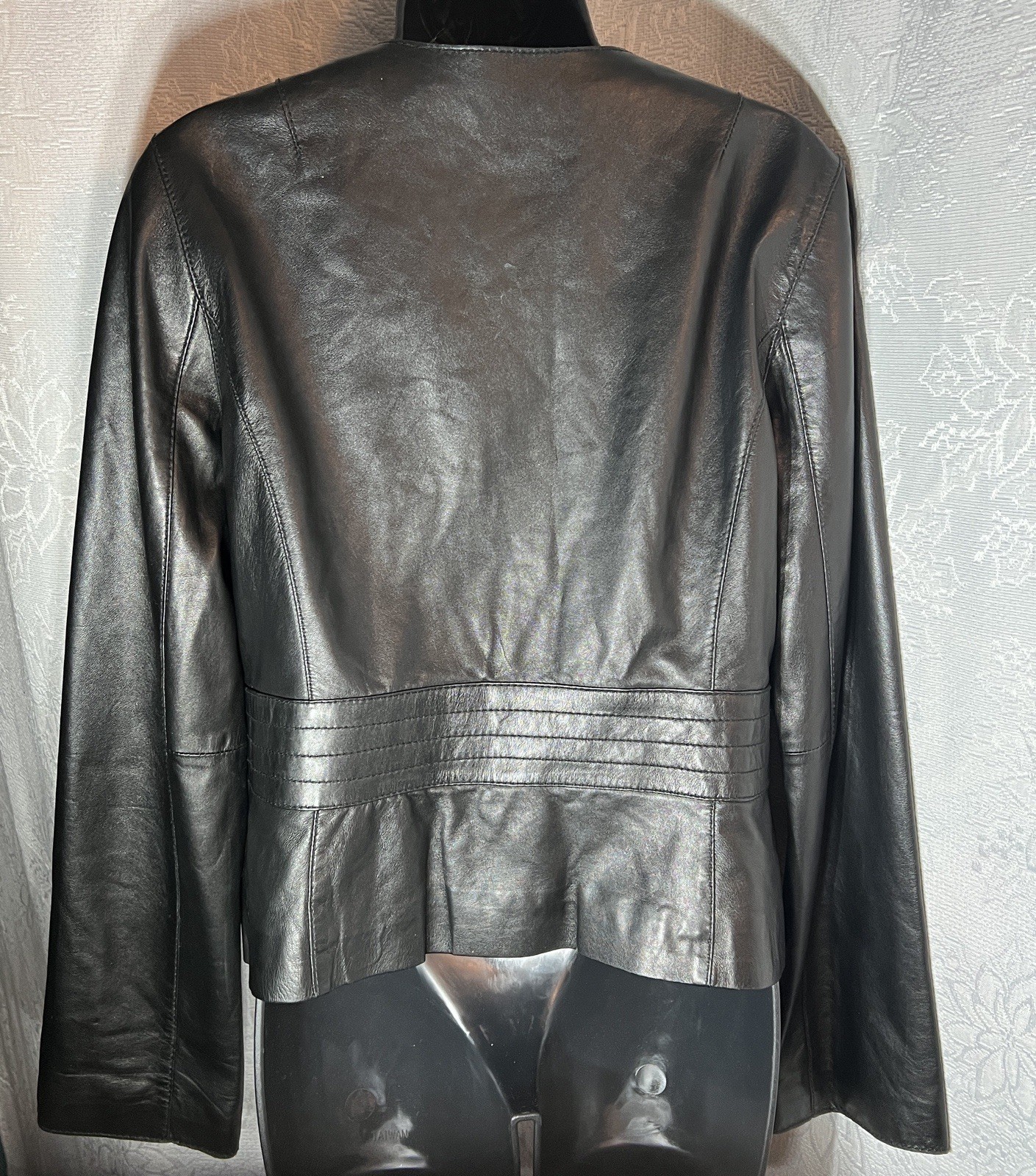 EUC $3450 Tory Burch Size 10 Black Leather Jacket image 6