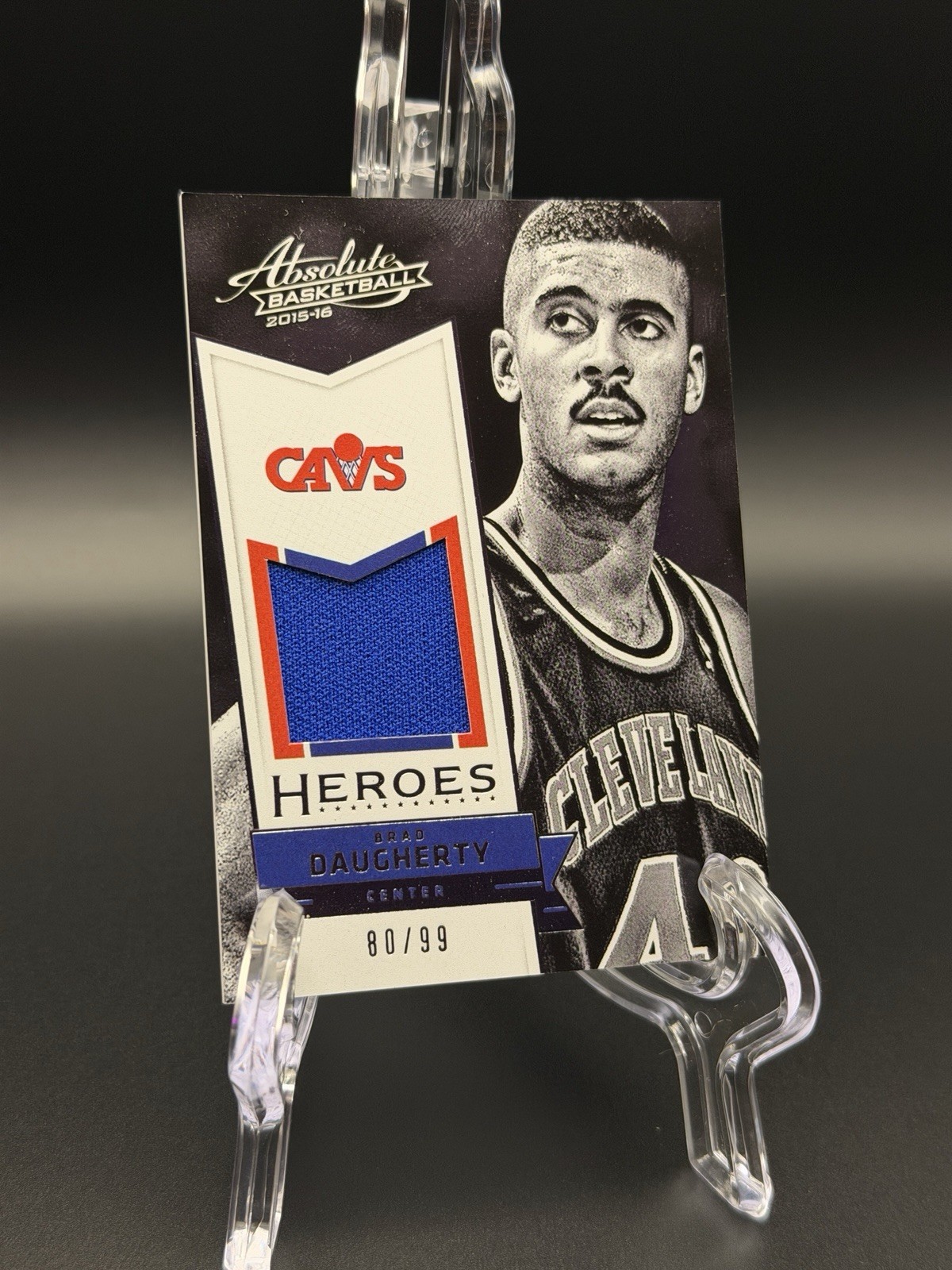 2015-16 Panini Absolute Heroes Materials Brad Daugherty Cavaliers #10 80/99