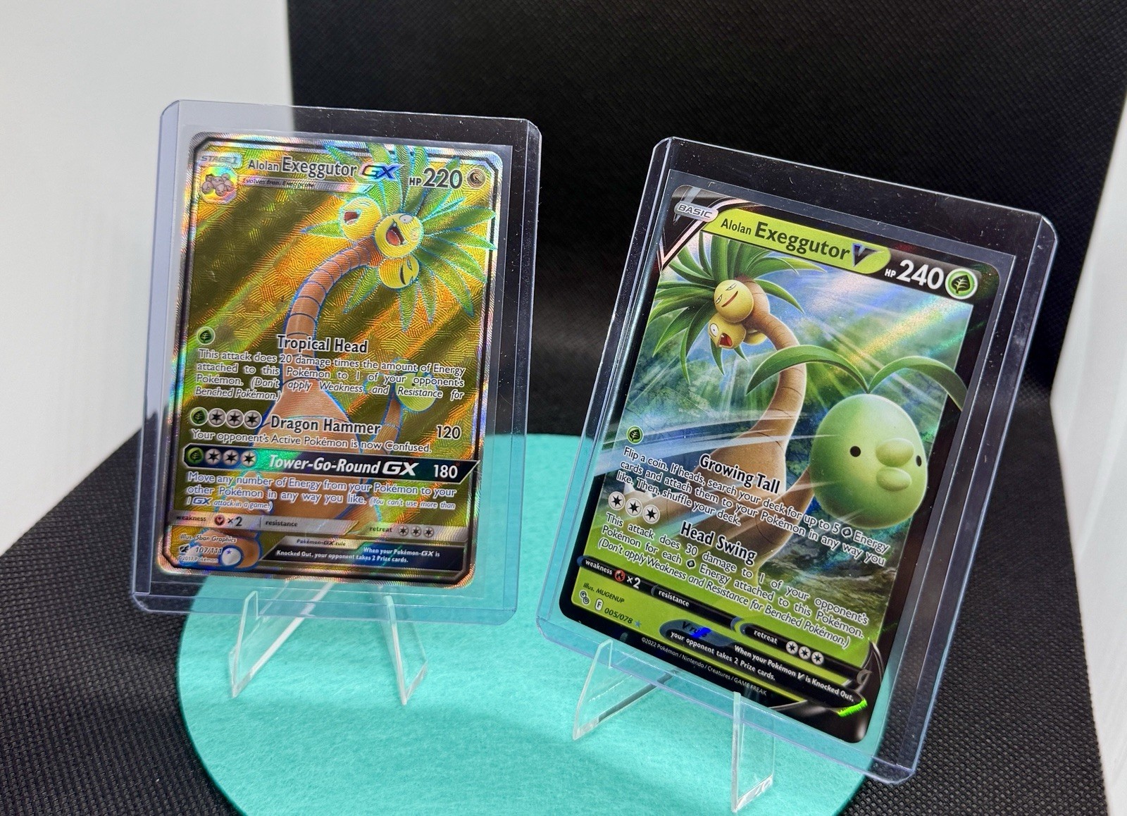 Alolan Exeggutor GX (Full Art) 107/111 Sm-Crimson Invasion Holo + Bonus Card