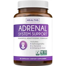 Health's Harmony Adrenal Support Cortisol Manager Powerful Adrenal Health 60ct