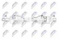 Antriebswelle NTY NPW-CH-042 FüR Jeep Renegade Fiat 500X 4X4 334AXF22 SUV BU B1