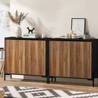 Oikiture 2x Buffet Sideboard Storage Cabinet Cupboard 2 Doors Hallway Table