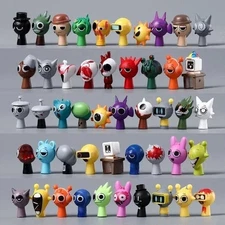 48pcs set Sprunki Model Toy Game Action Figures Toy Fillers For Easter Eggs Gift