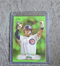2025 Topps Stadium Club - Matt Shaw #65 Lime Green Foil (RC)