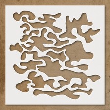 Abstract Shapes Fluid Organic Pattern Wall Art Reusable Stencil - StencilAir