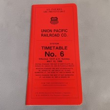 Union Pacific Employee Timetable No 6 1988
