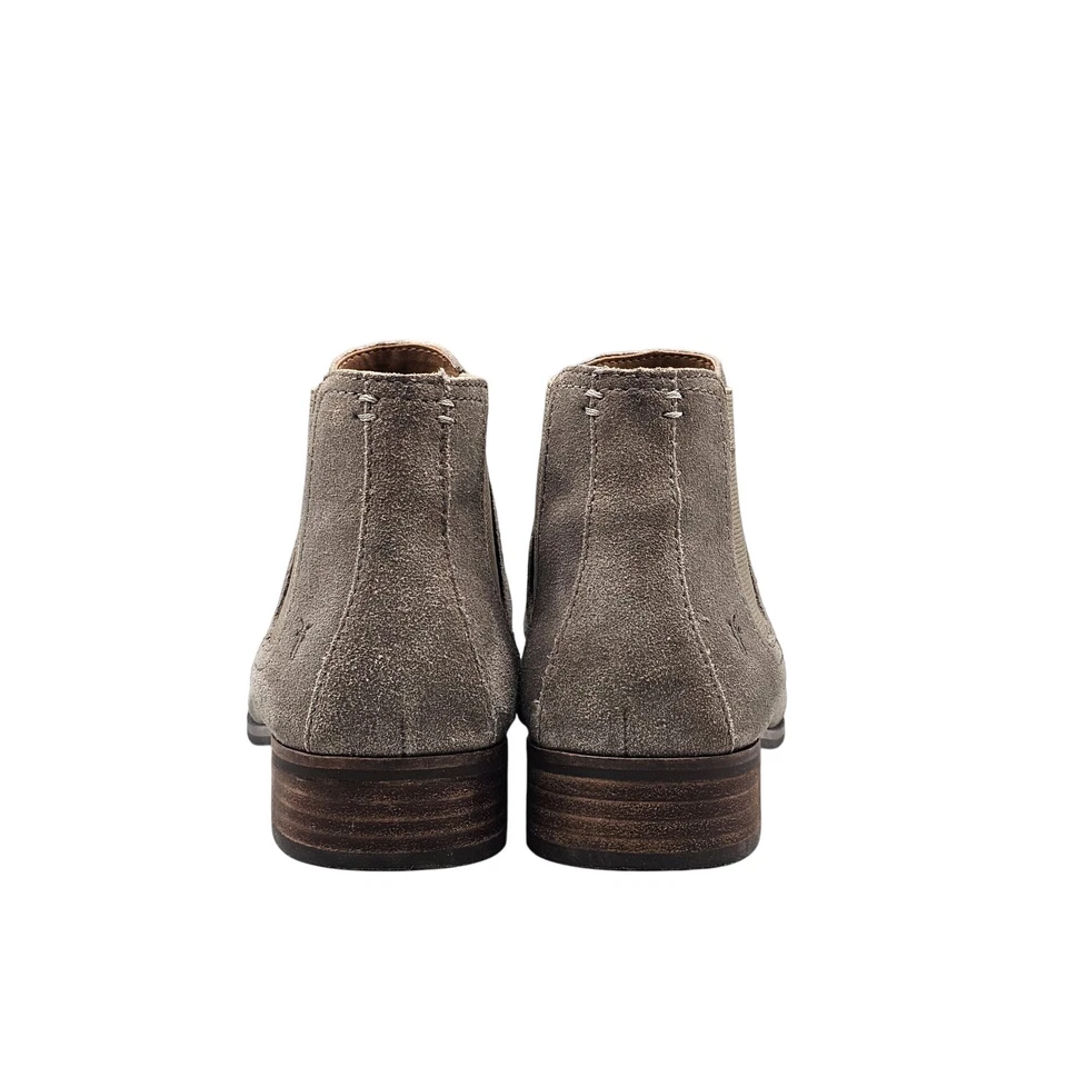 FRYE Para mujeres Talla 9 En muy buena condición Taupe Gamuza Cuero Tacón Bloque Tobillo Chelsea Botas Zapatos Foto 4 de 4