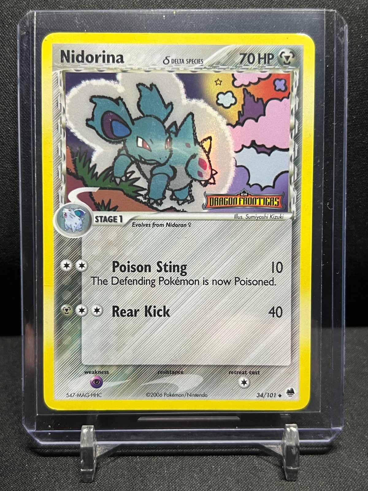 Nidorina 34/101 Reverse Holo Stamped Pokémon 2006 EX Dragon Frontiers LP