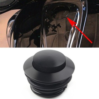 Flush Pop Up Reservoir Gas Cap Vented Fuel Tank Cover Fit Harley Davidson Black