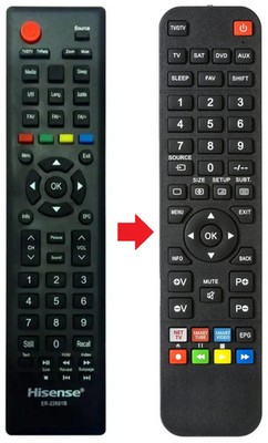 Afstandsbediening geschikt voor HISENSE 40A5100F | 40D50TS | 49NEC2000S