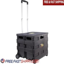 Collapsible Two-Wheel Handcart W/ Telescopic Handle Portable Utility Cart New
