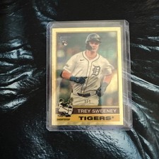 Marketplace image: 2025 Topps Heritage - Trey Sweeney #432 1/1 Superfractor Tigers RC