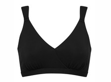 Charcoal Black Sleep Bra 38DD Comfort Cotton Modal Wirefree Supportive Nightwear