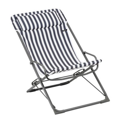 Lafuma Liegestuhl Transaswing 'Rayure', Airlon terre