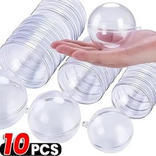 Clear Plastic Balls Christmas Baubles Fillable DIY for Home Tree Ornament