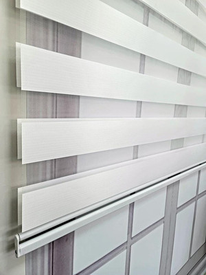 Straight Solid Color Fabric Zebra Roller Blinds Curtain For All Room, Color