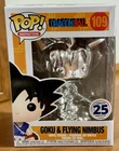 Funko Pop! Dragon Ball - Goku & Flying Nimbus (Silver Chrome) #109 W/Protector
