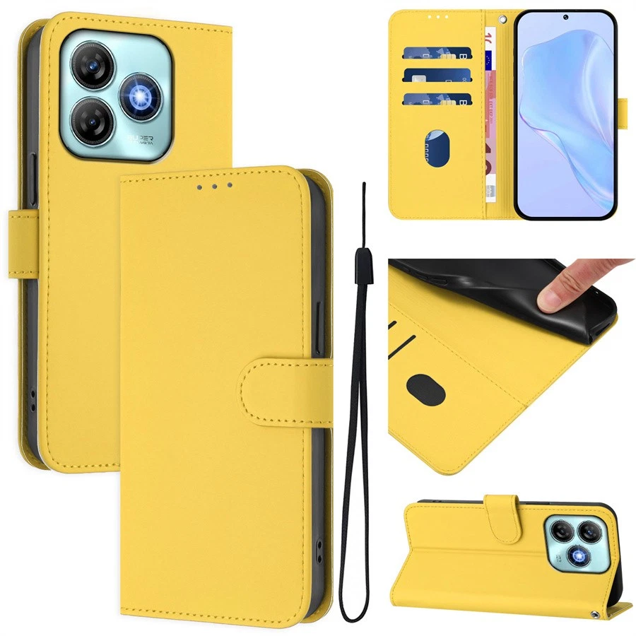 For ZTE Blade A56 Pro A76 A56 A36 A35E Candy Color Flip Wallet Case Phone Cover - Image 2 of 4